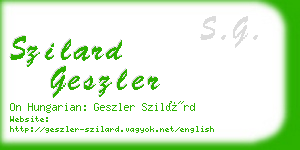 szilard geszler business card
